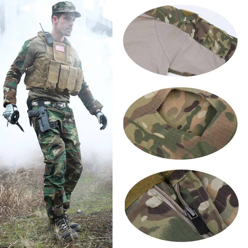 Мужская тактическая рубашка спортивный комплект из 2 предметов для активного