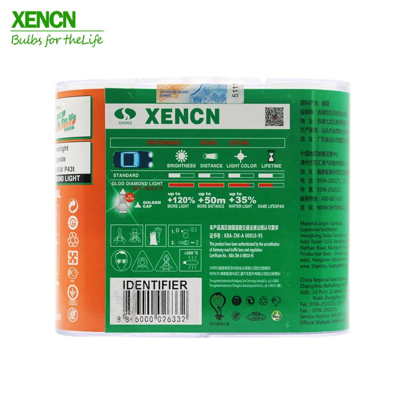 XENCN H4 P43t 12V 100/90W золото бриллиант светильник супер яркий белый галогеновые лампы для фар фара автомобиля Тюнинг автомобильный светильник источник света парковка