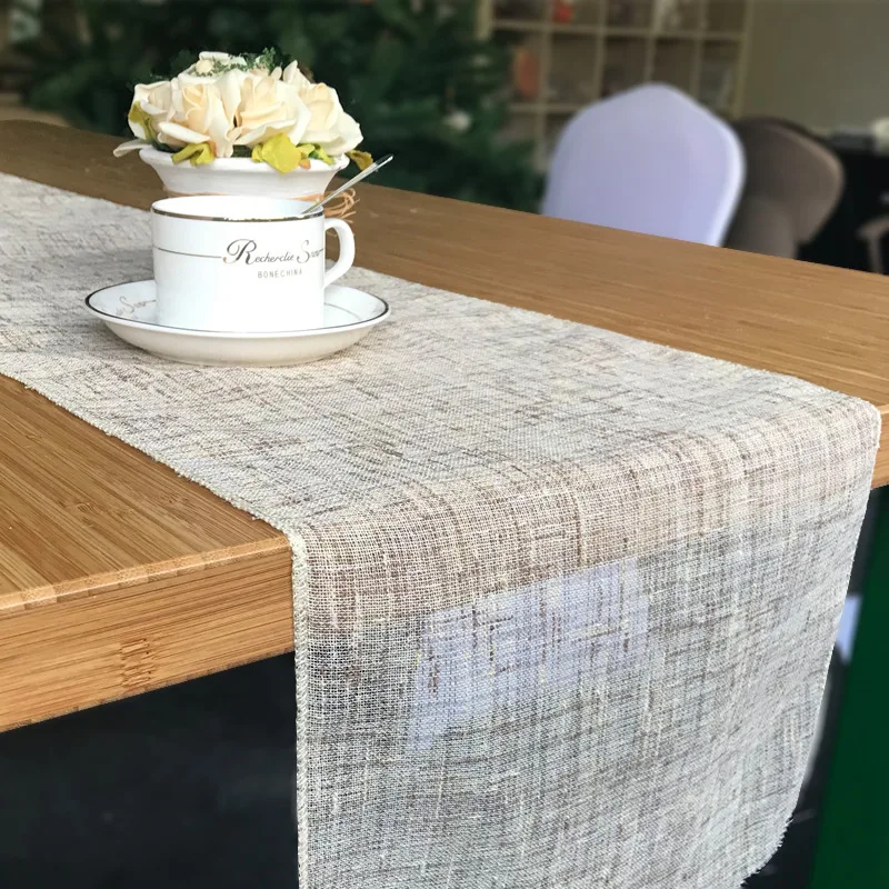Тонкая льняная скатерть из имитации льна Свадебный декор для свадьбы
