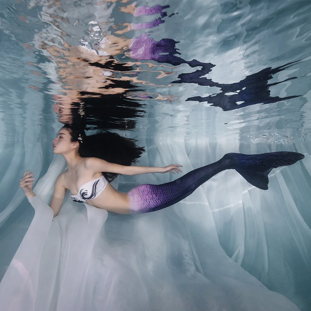 3 предмета в комплекте из купальник с хвостом Русалочки Моноласты взрослых