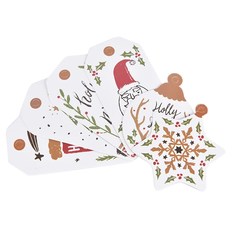 12 шт./компл. роспись тег Счастливого Рождества уникальные развивающиеигрушки diyи