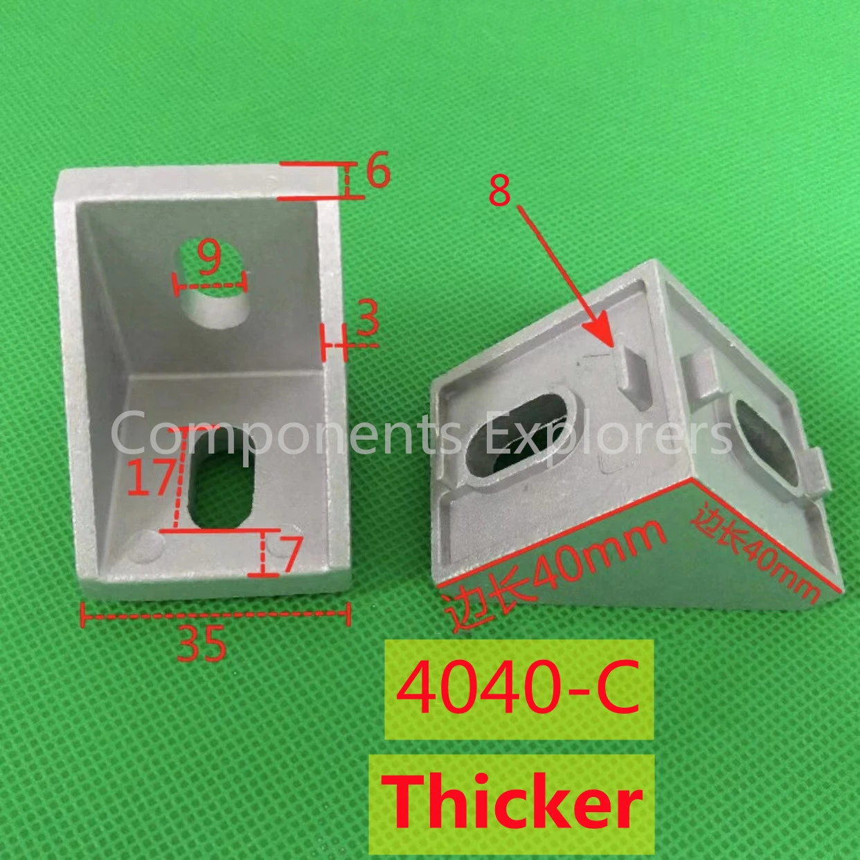 Угловой кронштейн для алюминиевого профиля