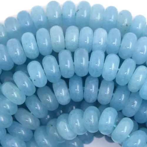 

free shipping 5Strand 4x8mm rondelle beads 15" stone blue