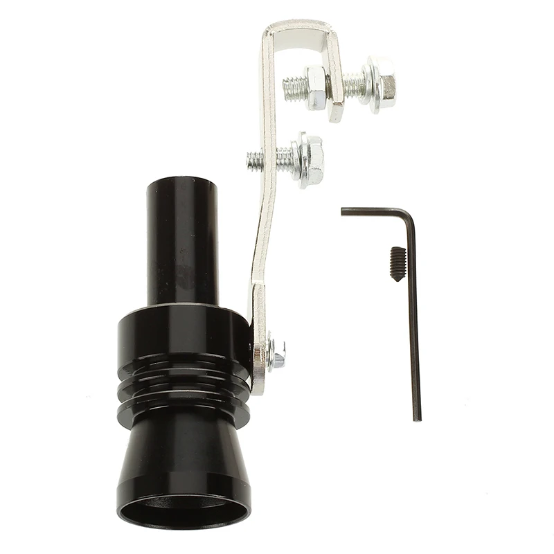 Алюминиевая выхлопная труба со звуковым свистком Turbo BOV Blow off клапан симулятор Black