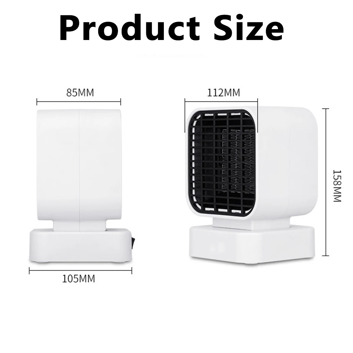 

500W 3 Second Fast Electric Heater Fan Mini Portable Heater Stove PTC Ceramic Warmer for Winter Household Indoor Heating Camping