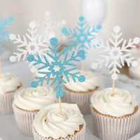 cake topper snowflake ice princess cake decorating supplies party blue white pink or cake toppers for christmas and birthday