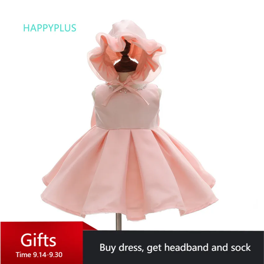 HAPPYPLUS/Рождественская одежда для маленьких девочек на первый День рождения 2 года