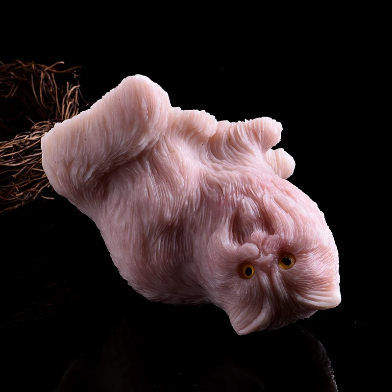 1 шт. натуральное ювелирное изделие в виде кота минерала милая благородная