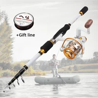 1 8m 2 1m 2 4m 2 7m telescopic fishing rod ultralight weight spinningcasting fishing rod carbon fiber fishing rod