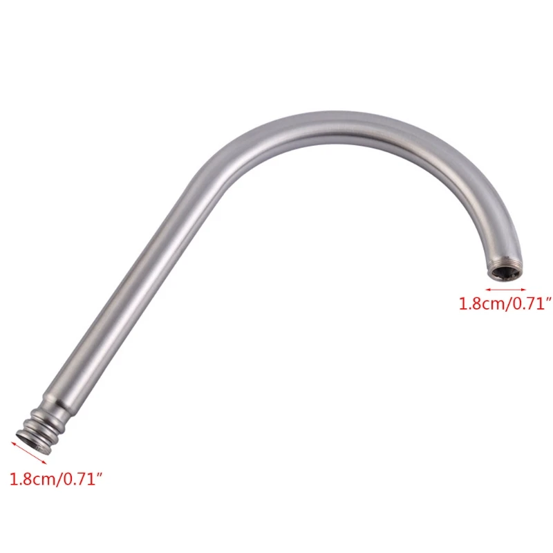 

18mm Brushed Stainless Steel Faucet Outlet Pipe Kitchen Faucet Replacement Sink Faucet Spout 1 Piece