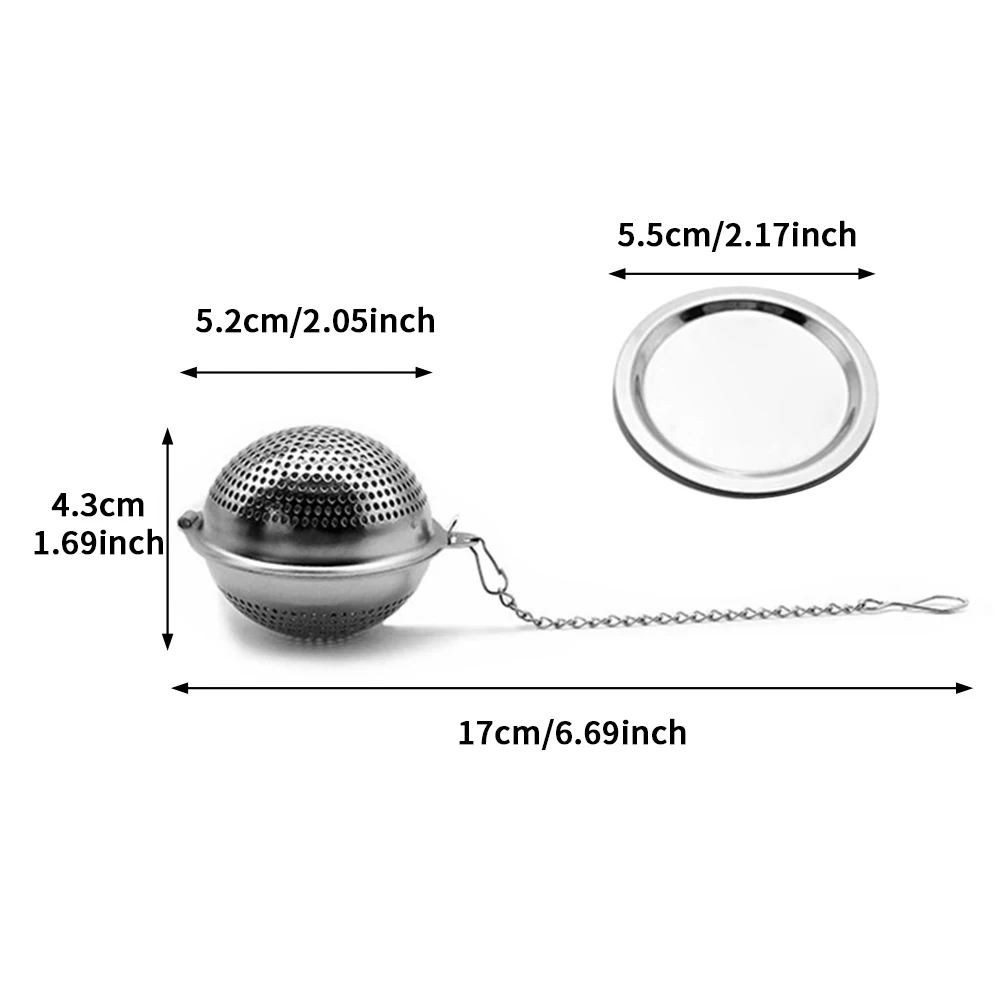 

2pack Locking Diffuser Teaware Easy Clean Infuser Filter Tea Strainer Kitchen Accessories Reusable Mesh Ball Stainless Steel