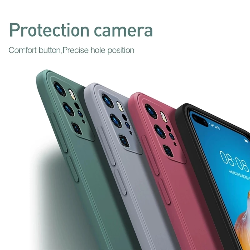 Чехол из жидкого силикона для телефона Honor 10 9 9A 10i 20i Lite квадратная задняя крышка 50