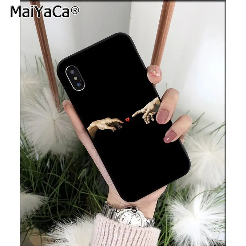 MaiYaCa The Creation of Adam Hand TPU Soft Silicone Phone Case for iPhone 8 7 6 6S Plus X XS MAX 5 5S SE XR 11 11pro max Cover | Мобильные