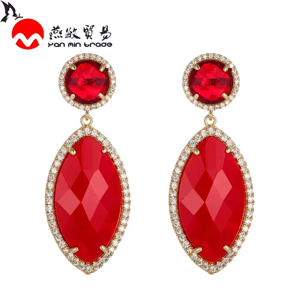 Роскошные модные серьги подвески современные из хрустального стекла K9 для