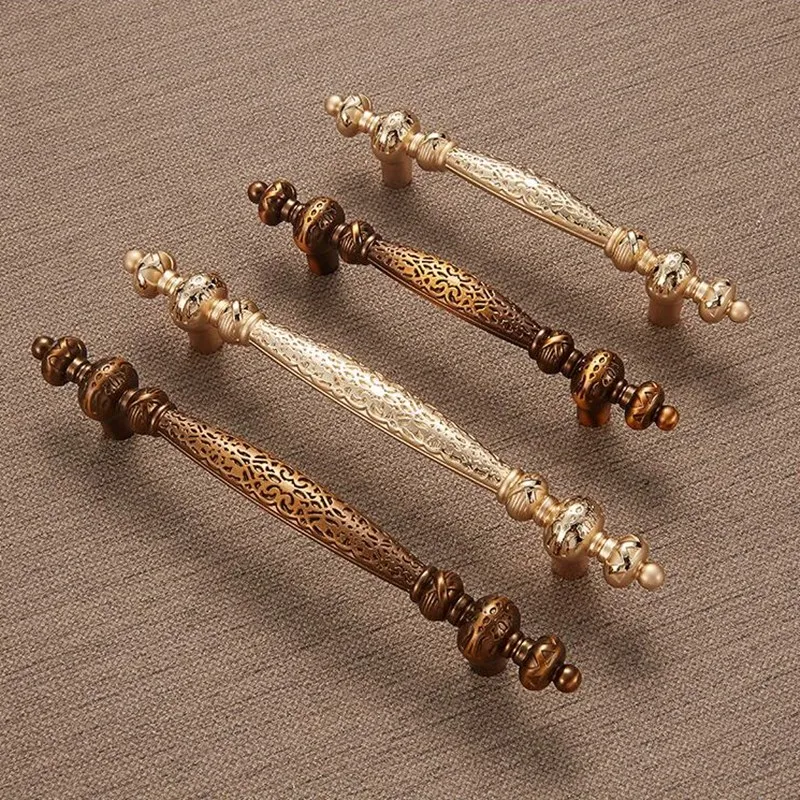 KK & FING 1 шт. европейские винтажные ручки для мебели из золотого цинкового сплава