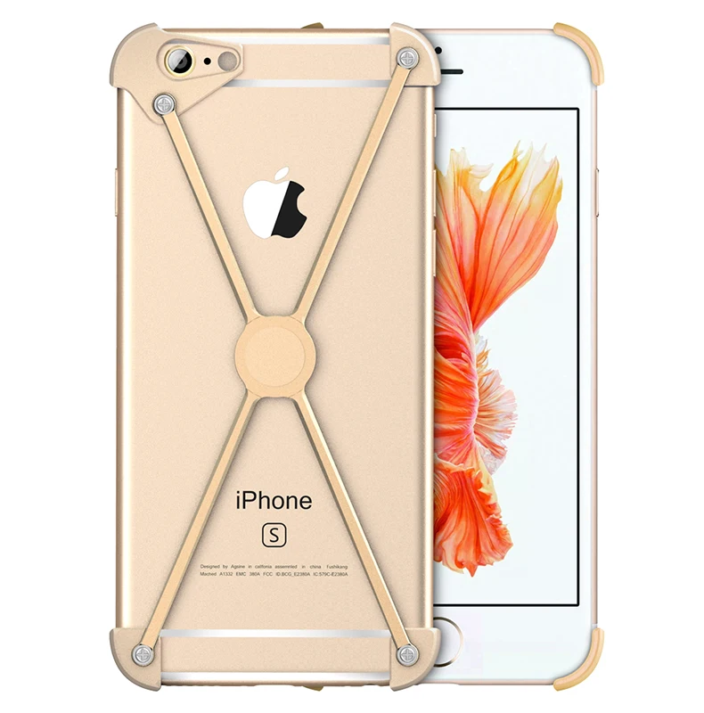 Роскошный Алюминиевый металлический бампер чехол для iPhone 8 7 6 6s/Plus ультратонкий противоударный чехол для телефона Apple iPhone 7 8/Plus бампер