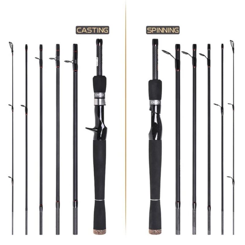 

Fishing CAPACI Carbon Small Sea Pole Fiber Telescope Fishing Rods Travel Spinning Fishing Pole Tackle