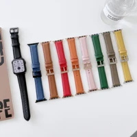 goosuu leather lychee ripple for apple watch band 44 41 40mm iwatch 38 45 42mm watchband bracelet apple watch series 7 5 4 6 se