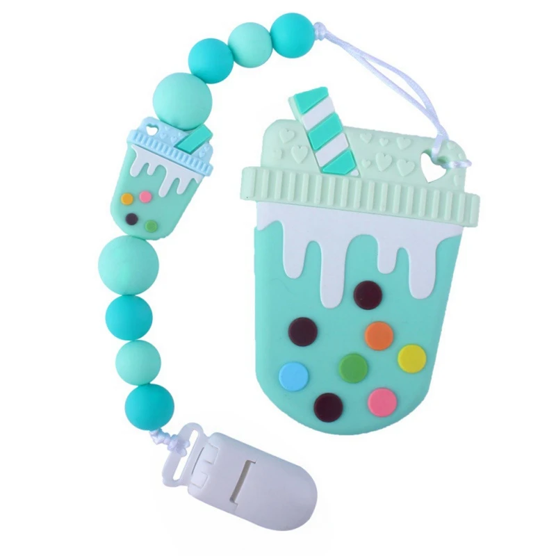 

Newborn Silicone Food Pacifier Chain New Cute Silicone Baby Pacifier Clips Holder Baby Shower Gift