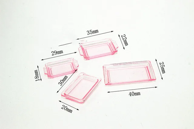 light pink 1:12 кукольный домик Миниатюрный Мини поднос тарелка кукла кухонные аксессуары Игрушка для леса животных Семья коллекционный подарок - Цвет: light pink