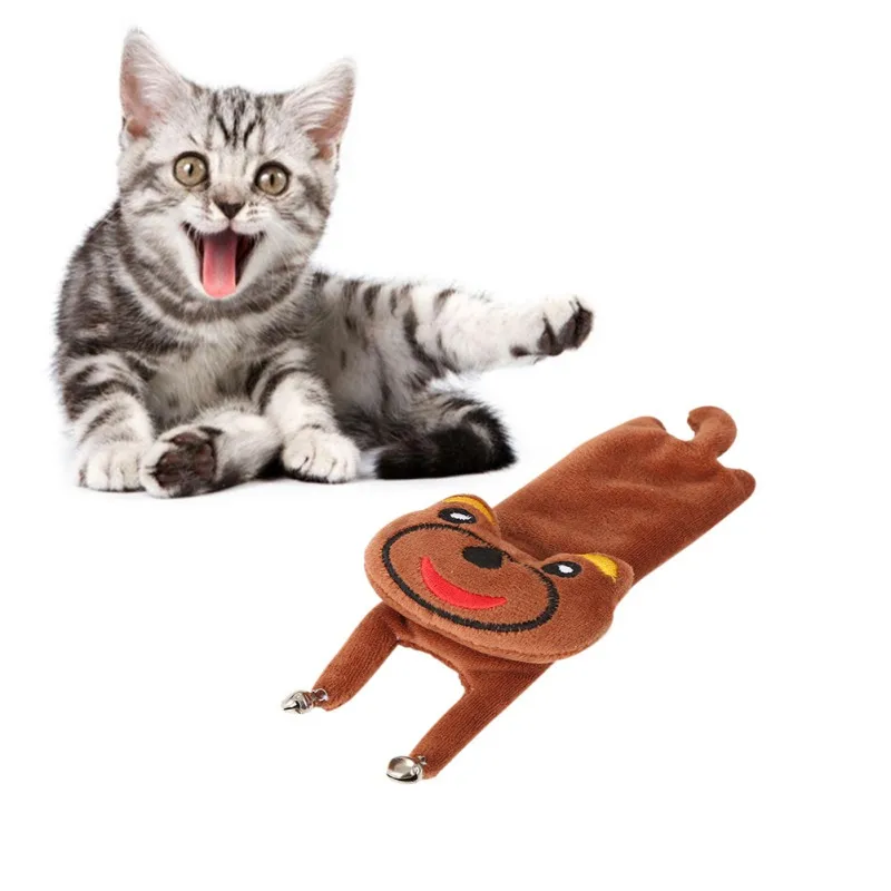 

Cute Plush Cat Toys Animal Kitten Bear Shape Bells Funny Soft Scratch-Resistant Durable Interactive Entertainment Dropship