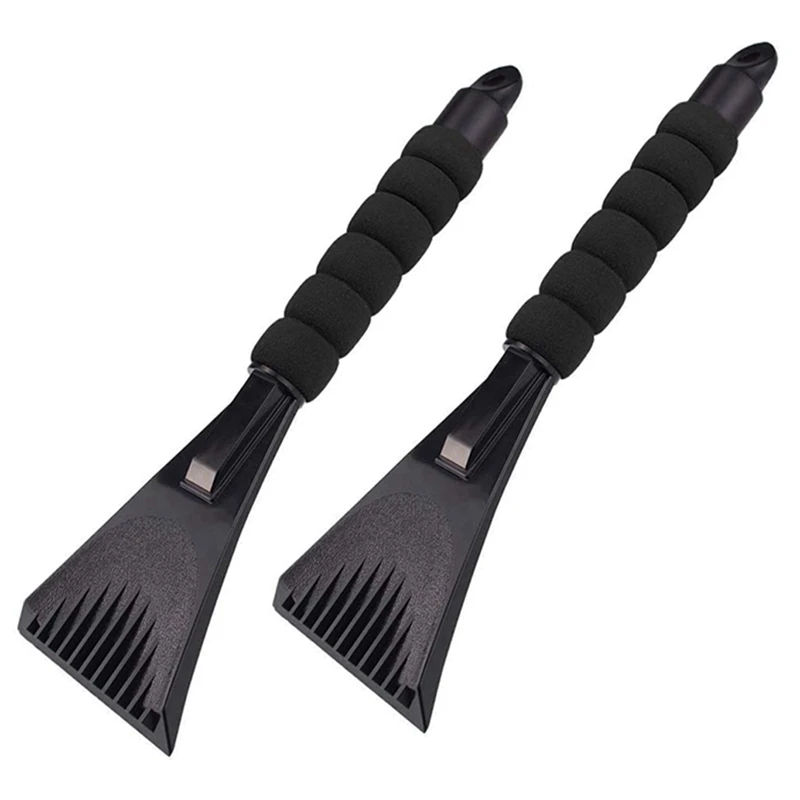 

Ice Scrapers for Car Windshield 2 Pack, Snow Scraper with Foam Handle, Frost Snow Removal Brush for Car SUV Trucks