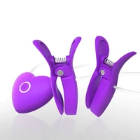 female masturbation rechargeable nipple clip vibrator sex toys for women chest massage clitoris stimulator sex product for adult