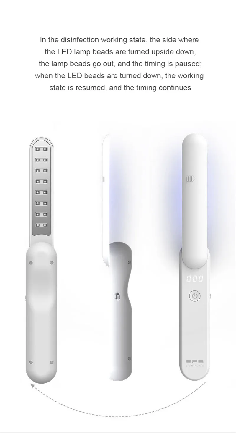 Портативный ультра-уф бактерицидный дезинфекционный светильник ручной 10 Вт