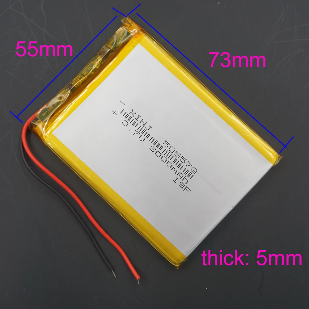 xinj 3 7v 3000 mah lithium polymer battery lipo cell 505573 for phone gps e book pad mid portable power bank tablet pc free global shipping