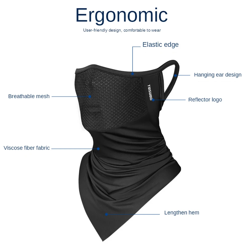 Велосипедная маска для лица Балаклава из дышащей ткани велосипедная спортивный