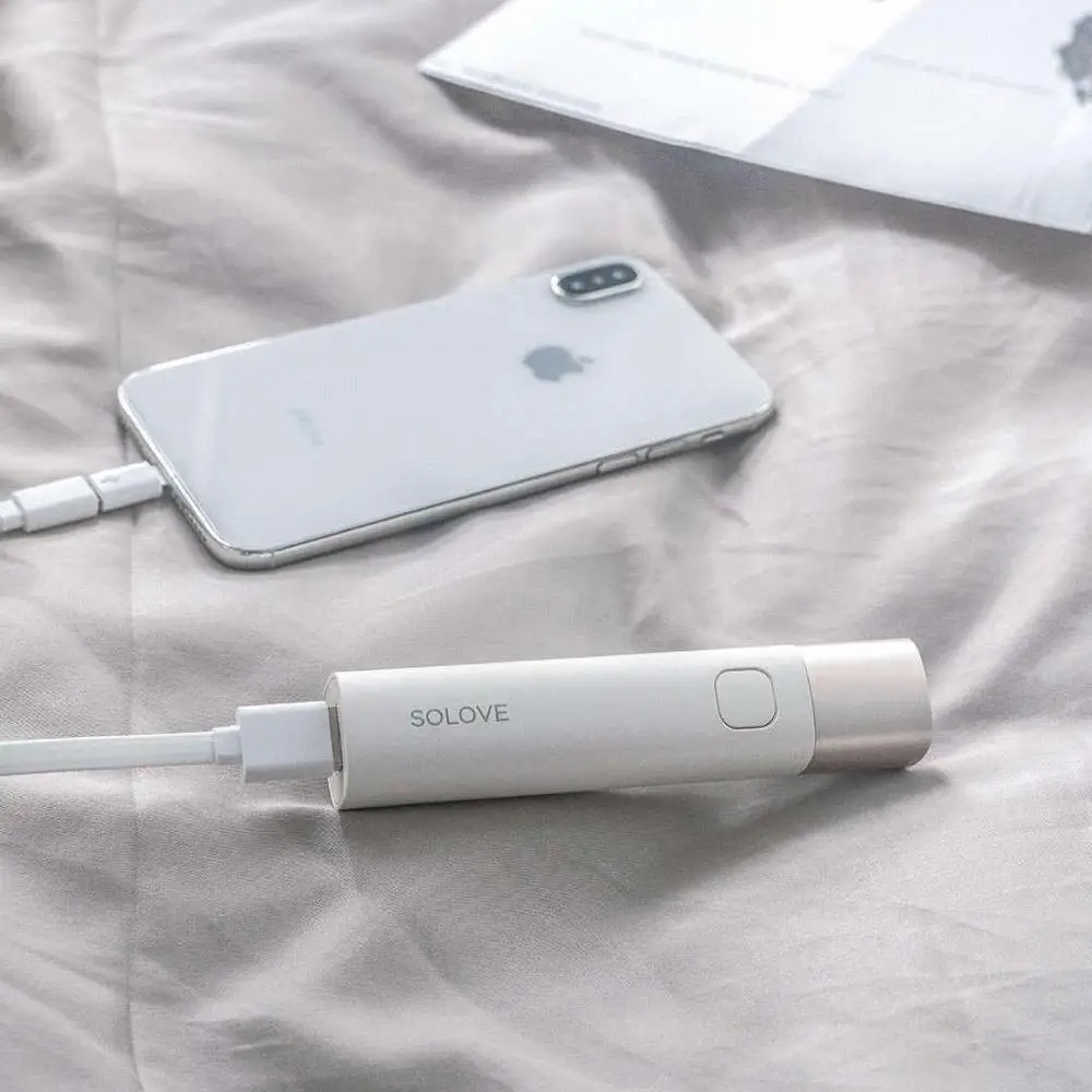 Xiaomi SOLOVE X3 светодиодный фонарик, 3000 мА/ч, Мобильная мощность, USB, многофункциональный, яркий фонарь, внешний аккумулятор, портативное освещение