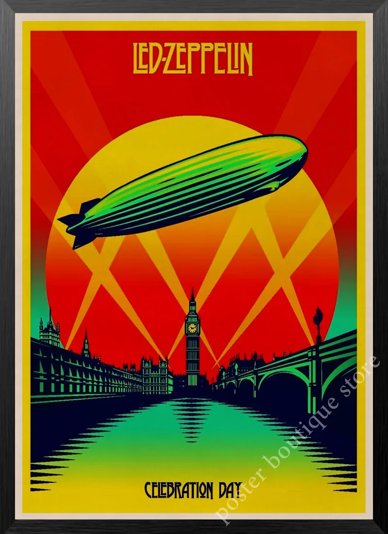 28 Светодиодный плакат Zeppelin Rock Music, Jimmy Page, rober Plant, винтажный домашний декор, настенные наклейки, 9 процентов/5 - Цвет: 28