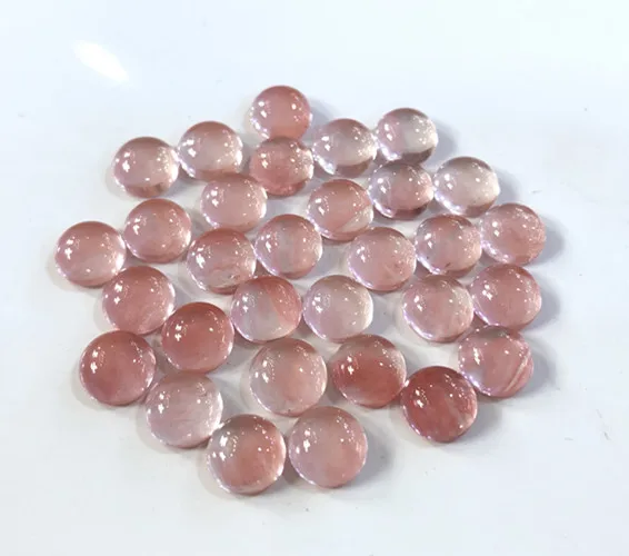 

Wholesale Cherry Quartz 8mm Round Shape Cabochon beads for Jewelry cabochon bead Genuine Stone 10pcs/lot free shipping
