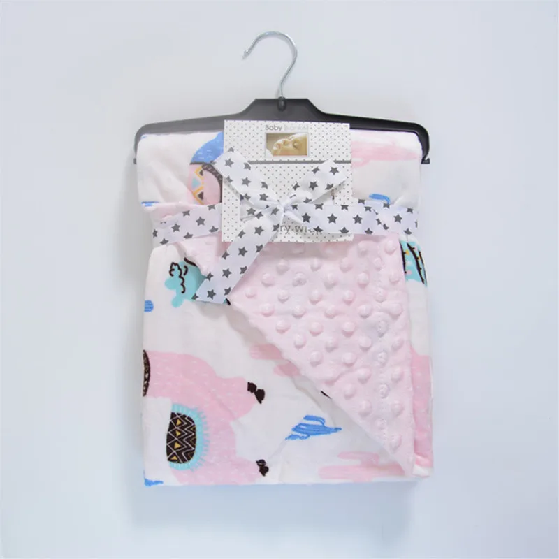 Детское супер мягкое Норковое одеяло плюшевое Двухслойное детское с подкладкой