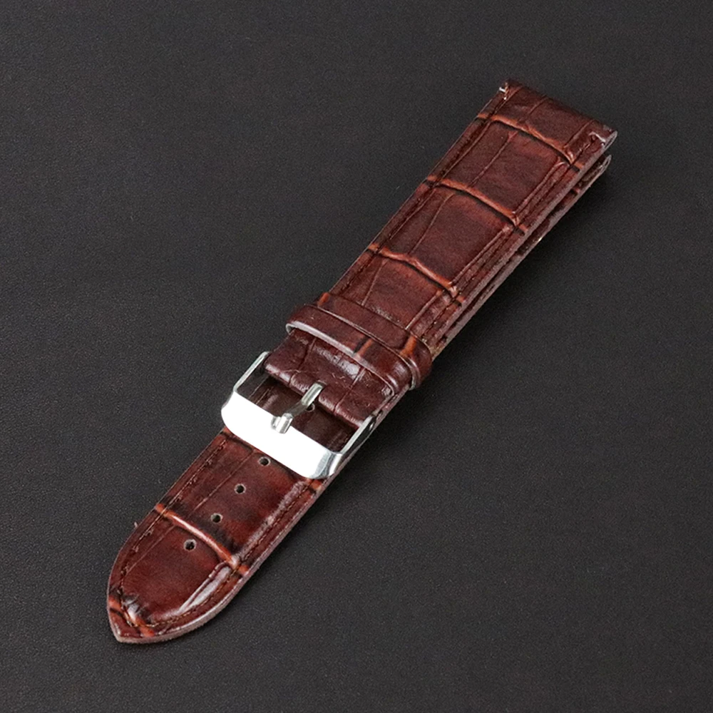 Ремешок для часов из искусственной кожи 22 мм горячая Распродажа черный и