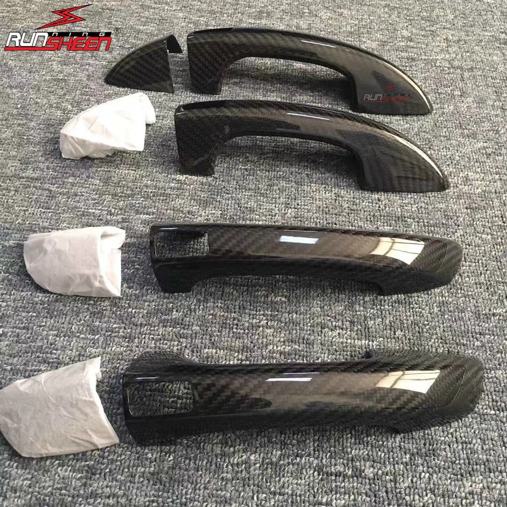 Углеродное волокно Авто дверная ручка наружная отделка крышки для Volkswagen golf 6 Passat GranLavida Scirocco для Touareg 2010