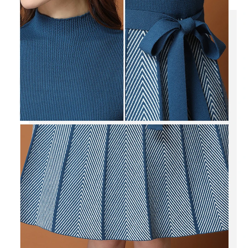 Женское трикотажное платье-трапеция повседневное короткое винтажное платье с