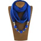 Женские шарф платок из хлопка хиджаб ожерелье ювелирных изделий смолы бусины шарфы с подвесками в богемном стиле головной платок