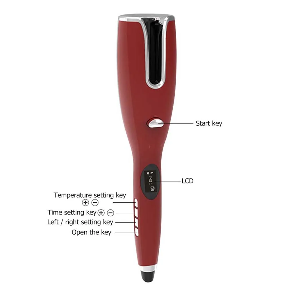 

New LCD Full Automatic Hair Curler Ceramic Air Rotating Hair Styler Stick Portable Hair Curler Curling Iron Hair Styling Tools