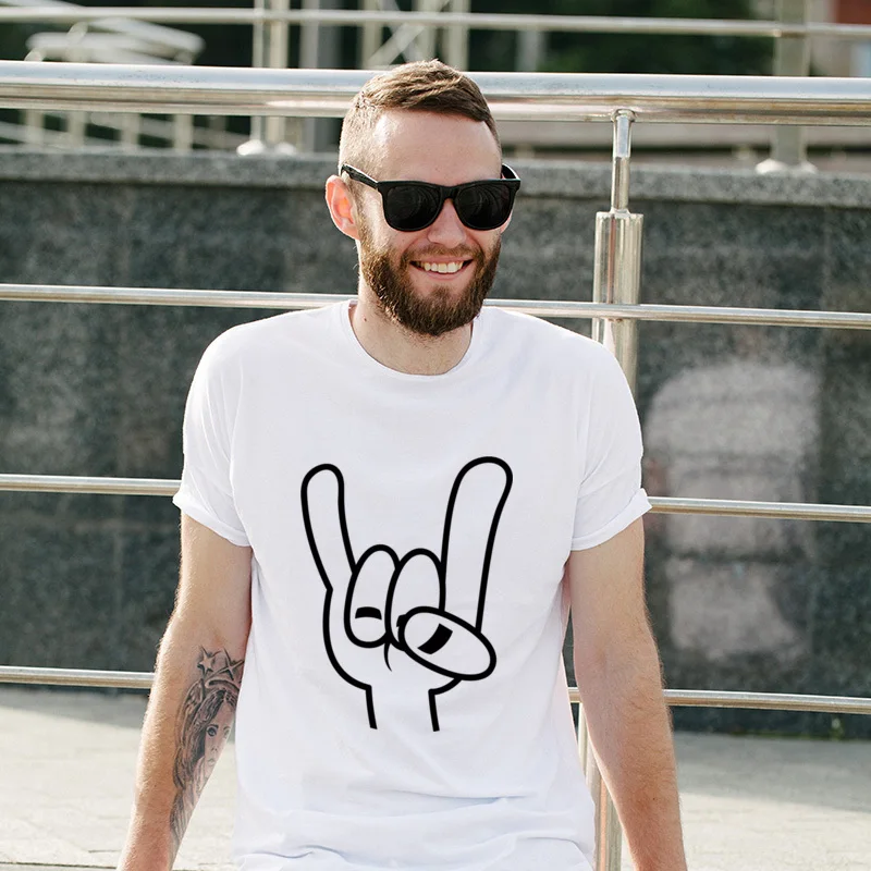 

New Coming Heavy Metal Devil Horns Cotton Leisure T Shirts Faddish Women Tees Prevalent Party TShirt Hipster