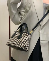 vintage plaid fashion exquisite houndstooth handbag ladies urban mini shoulder bag luxury high quality texture crossbody bag