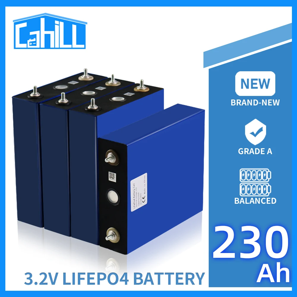 

4-48PCS 100% Original 3.2V 230Ah Lifepo4 Battery Grade A Lithium Iron Phosphate Cells DIY 12V 24V Solar Storage EU US Tax Free