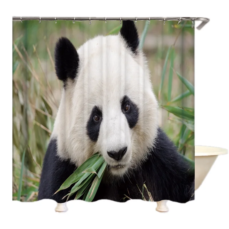Коврик Toliet для ванной с принтом Милая панда бамбуковая занавеска душа