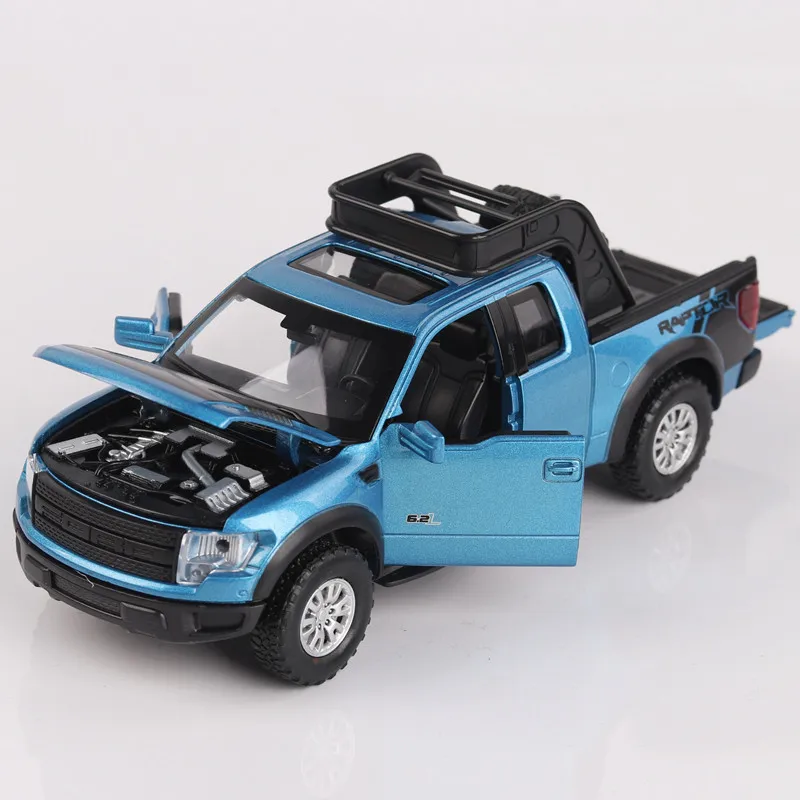 

Diecast Model Car Modified Ford Raptor 1/32 Metal Alloy High Simulation Cars Lights Toys Vehicles For Kids Gifts For Children