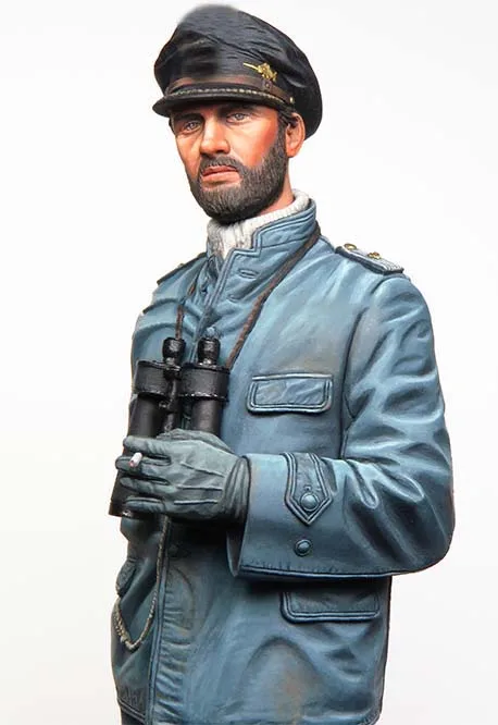 1/16 120 мм Неокрашенная смола фигура U-Boat commander
