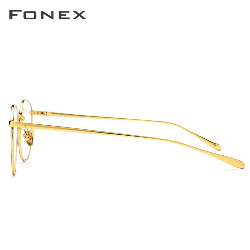 FONEX, чистый титановый рецепт, очки для мужчин, ультралегкие, Ретро стиль, круглые, близорукость, оптические очки, оправа для женщин,, ретро очки, 883