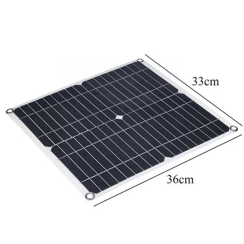

Monocrystaline Solar Panel & Controller Kit 20W 18V Batteries Devices Auto Charge Boat Phones For 5V Accessories For RV Car G1I3