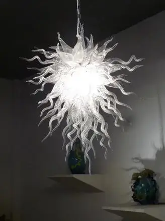 

Contemporory Clear White LED Hanging Glass chandelier Lamp Lustre Cristal