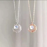 korean new crescent necklace temperament simple ins wind moon clavicle chain with the same paragraph wild gift pendant