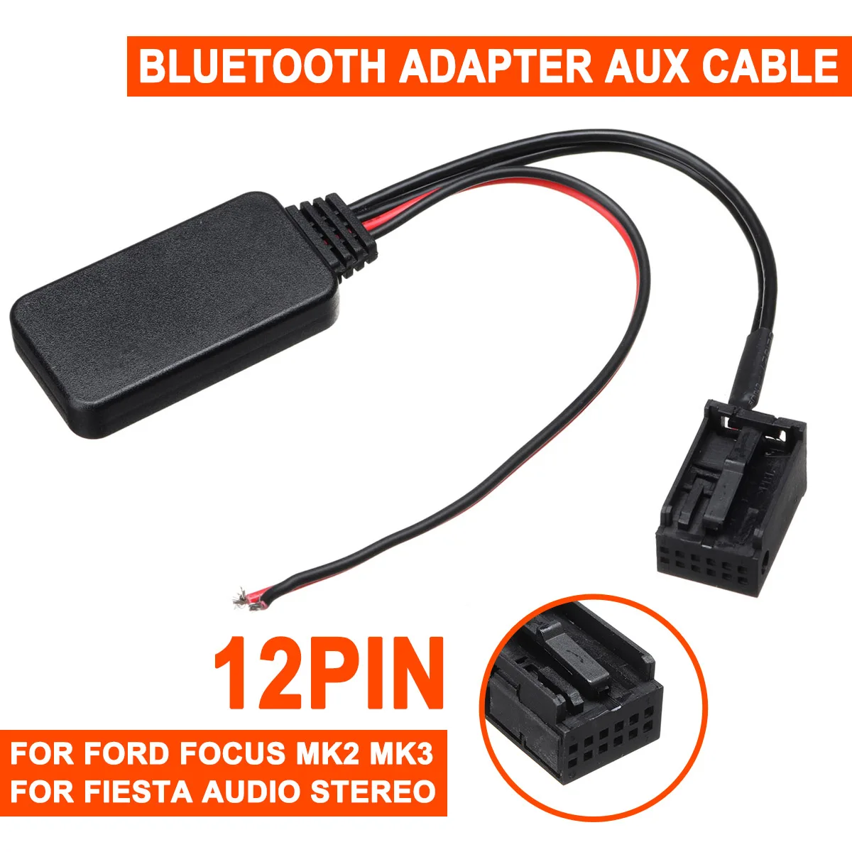 12Pin для Ford Focus Mk2 MK3 Fiesta 12 в задний порт Автомобильный bluetooth адаптер беспроводной